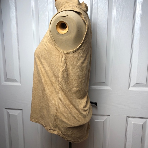 Stella Luce Camel Faux Suede Turtleneck Top - Picture 2 of 5